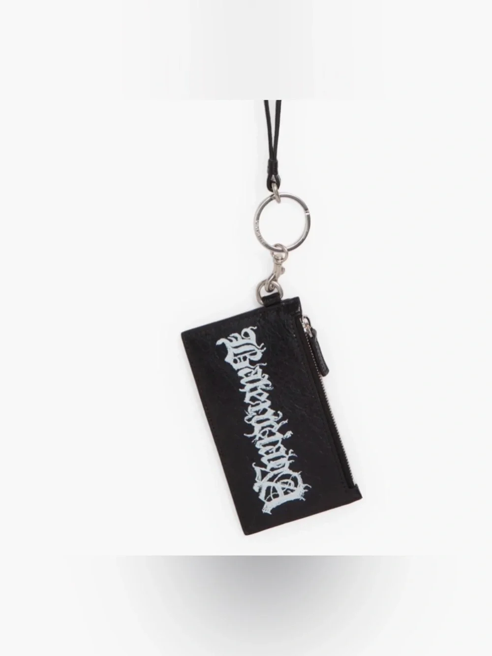 BALENCIAGA Sign Leather Laynard Card Case, Black. Original $475